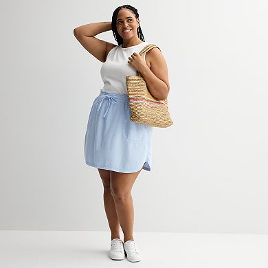 Plus Size Sonoma Goods For Life® Short Utility Skirt