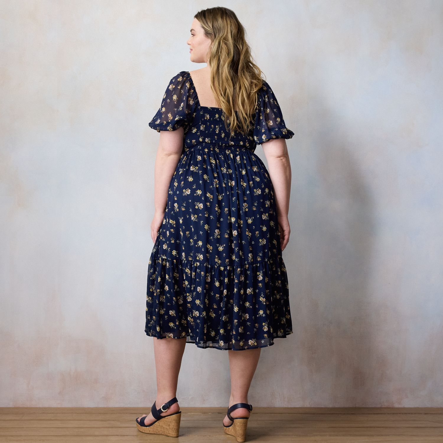 lauren conrad pleated midi dress Plus Size LC Lauren Conrad Pleated Bodice Midi Dress