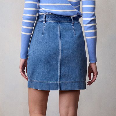 Women's LC Lauren Conrad Tie Front Denim Mini Skirt