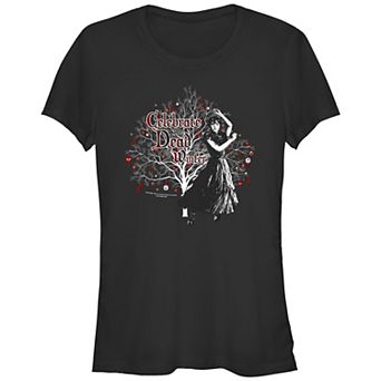 Juniors' Wednesday Celebrate The Dead Of Winter Fitted Graphic Tee