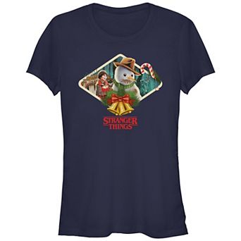 Juniors' Stranger Will Byers And Snowman Fitted Graphic Tee