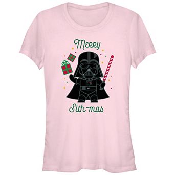 Juniors' Star Wars Darth Vader Merry Sith-mas Fitted Graphic Tee