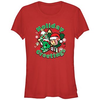 Juniors' Tokidoki Holiday Greetings Fitted Graphic Tee