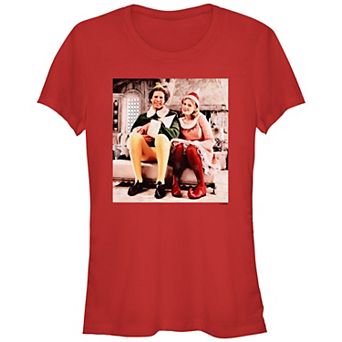 Juniors' Elf Buddy And Jovie Fitted Graphic Tee