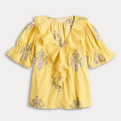 Women's LC Lauren Conrad Ruffle Front Blouse