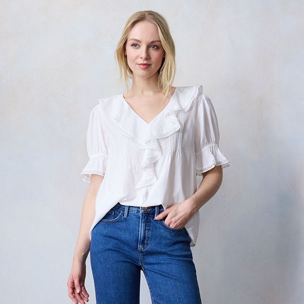 Women's LC Lauren Conrad Ruffle Front Blouse