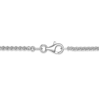 Classic Treasures Sterling Silver Dog Tag Pendant Necklace