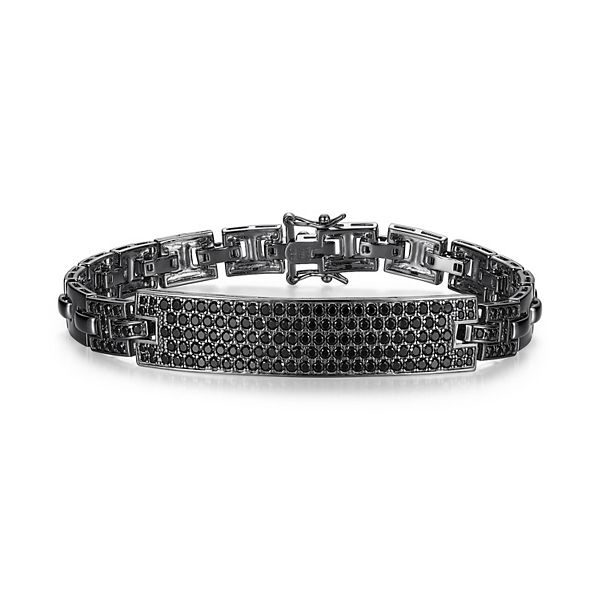 ブレスレット BLACKEN RICH BS FDL BALL BRACELET 950 Classic Treasures Gunmetal Sterling Silver Black Spinel Bracelet