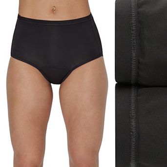 Women's Hanes Ultimate® Comfort, Period.™ 2 pk Moderate Absorbency Microfiber Brief Underwear 40MMCP
