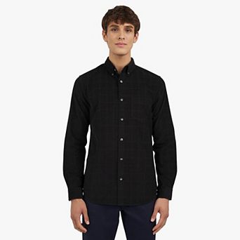 Men's Ben Sherman Long Sleeve Windowpane Corduroy Shirt