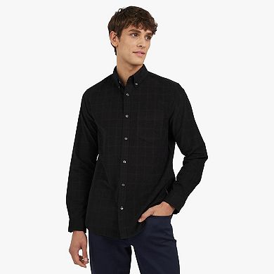 Men's Ben Sherman Long Sleeve Windowpane Corduroy Shirt