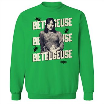 Men's Betelgeuse Repeat Beetlejuice Graphic Crew Fleece Sweatshirt