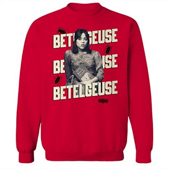 Men's Betelgeuse Repeat Beetlejuice Graphic Crew Fleece Sweatshirt