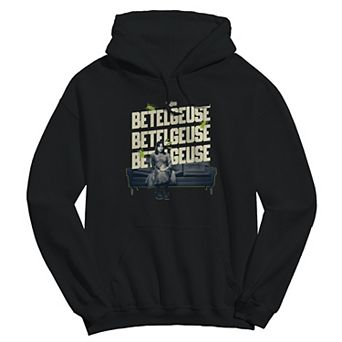 Men's Say It 3 Beetlejuice Graphic Teeimes Beetlejuice Graphic Crew Fleece Hoodie