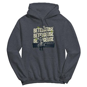 Men's Say It 3 Beetlejuice Graphic Teeimes Beetlejuice Graphic Crew Fleece Hoodie
