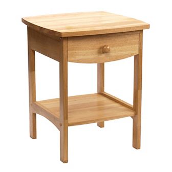 22" Natural Elegant Claire Square Shaped Top Accent Table