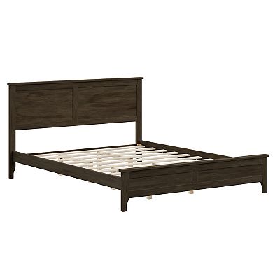 Merax Modern Solid Wood Platform Bed with Sturdy Wooden Slats Support