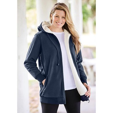 Woman Within Plus Size Sherpa Fleece Jacket