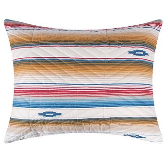 Painted Desert Embellished With Thunderbird Motifs And Geometric Chevron Sham