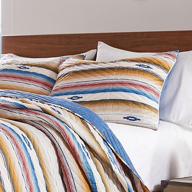 Painted Desert Embellished With Thunderbird Motifs And Geometric Chevron Sham