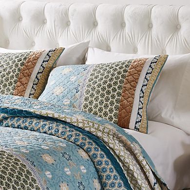 Thalia Stylized Florals And Geometric Prints Bohemian Ultimate Comfort Sham