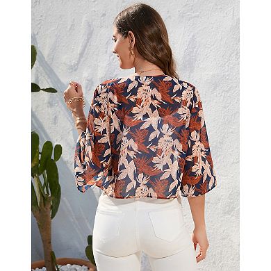 Womens Bolero Shrug Batwing 3/4 Sleeve Cropped Cardigans Chiffon Sheer Shrugs