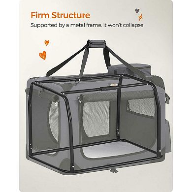 Comfortable Portable Soft Pet Crate for Travel, Camping, and Home Use, Carry Handle and Storage