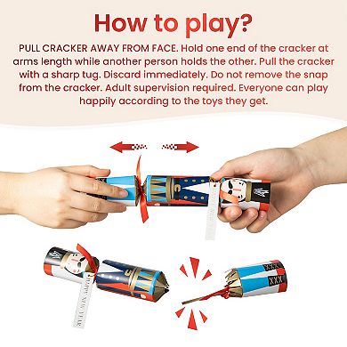 Glitzhome 8pk Christmas Party Cracker With Gift Contents