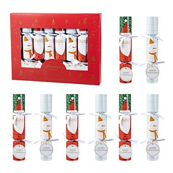 Glitzhome 8 pk Christmas Party Cracker With Gift Contents