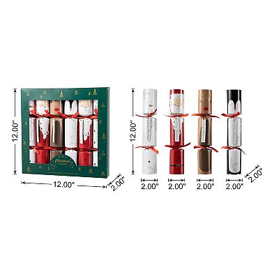 Glitzhome 6pk Christmas Party Cracker With Gift Contents