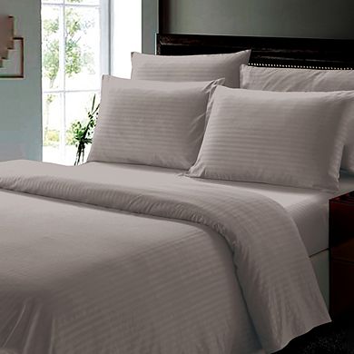 Dobby Stripe Luxurious Ultra Soft Moisture Wicking Solid Color Sheet Set