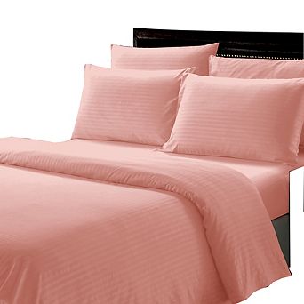 Dobby Stripe Luxurious Ultra Soft Moisture Wicking Solid Color Sheet Set