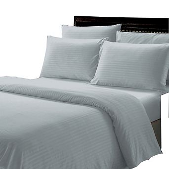 Dobby Stripe Luxurious Ultra Soft Moisture Wicking Solid Color Sheet Set