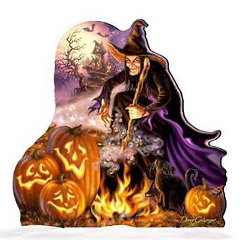 31-Inch All Hallows Eve Halloween Outdoor Unique Handcrafted Wooden Porch Decor by D. Gelsinger