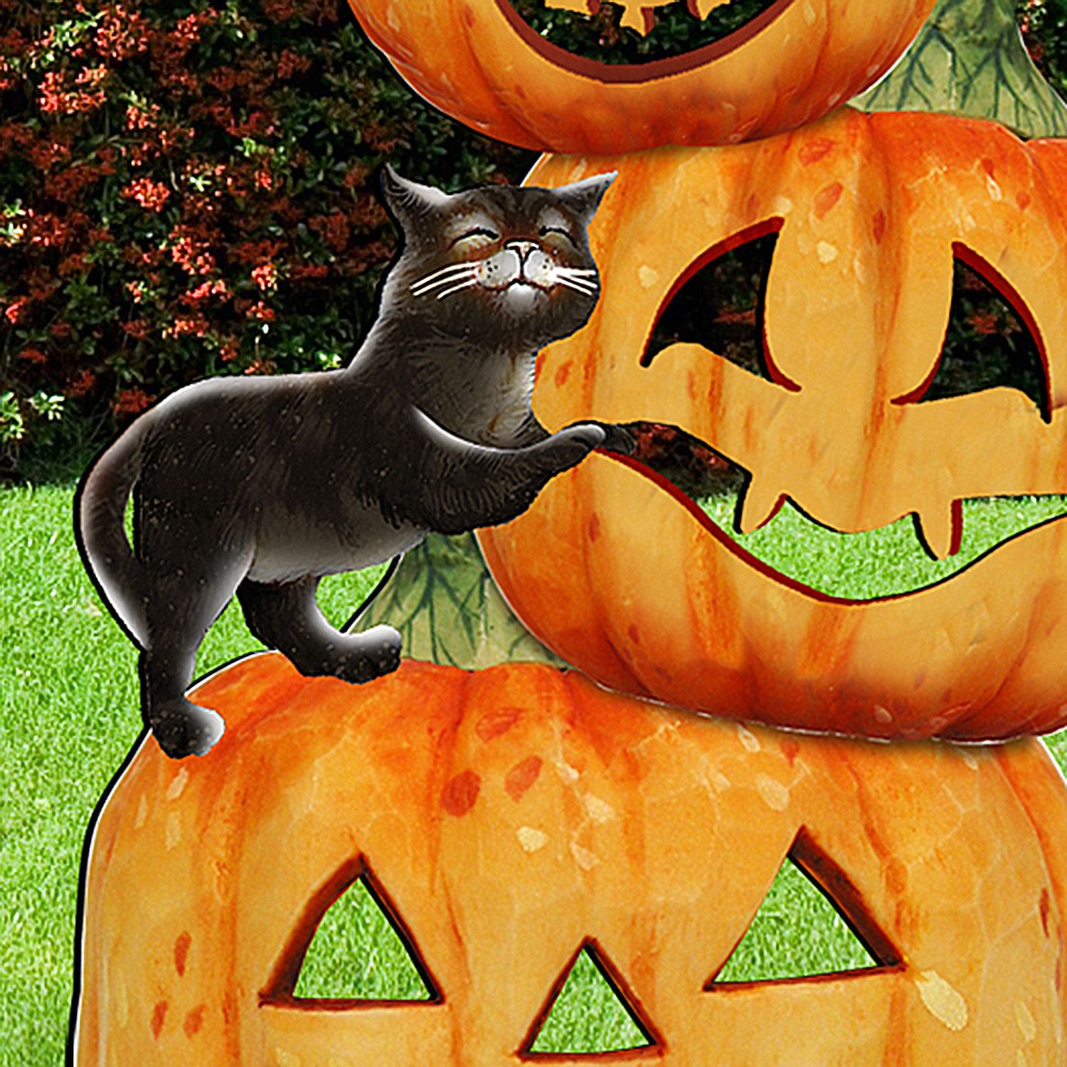 Cuteiush Halloween-Gartenflagge, 30,5 X 45,7 Cm, Doppelseitig, Jute, Kätzchen-Design
