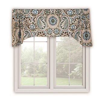 Paisley Prism Arch 3" Rod Pocket Valances For Windows