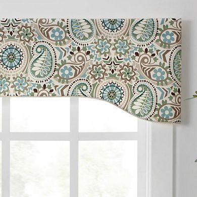 Paisley Prism Arch 3" Rod Pocket Valances For Windows