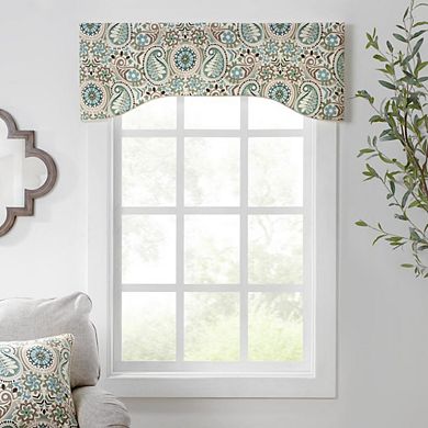 Paisley Prism Arch 3" Rod Pocket Valances For Windows
