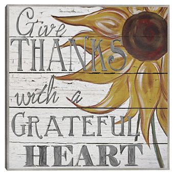 Masterpiece Grateful Heart Canvas Wall Art