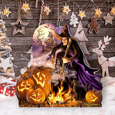 48-Inch All Hallows Eve Halloween Outdoor Unique Handcrafted Wooden Porch Decor by D. Gelsinger