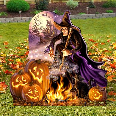 48-Inch All Hallows Eve Halloween Outdoor Unique Handcrafted Wooden Porch Decor by D. Gelsinger