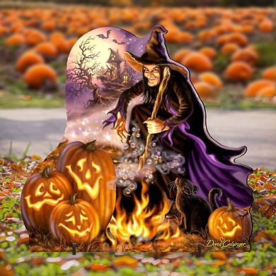 48-Inch All Hallows Eve Halloween Outdoor Unique Handcrafted Wooden Porch Decor by D. Gelsinger