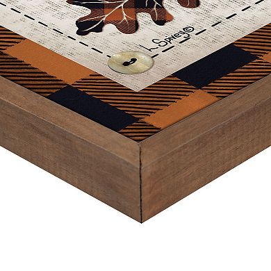 Masterpiece Autumn Four Square Give Thanks Canvas Wall Art