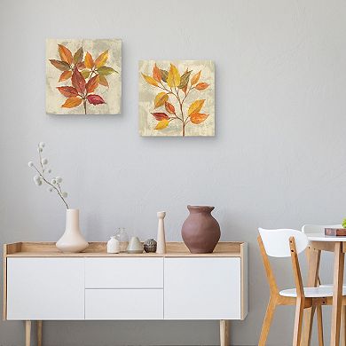 Masterpiece November Leaves I & II Canvas Wall Art 2-piece Set