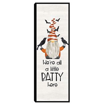 Masterpiece Gnomes of Halloween I Batty Canvas Wall Art