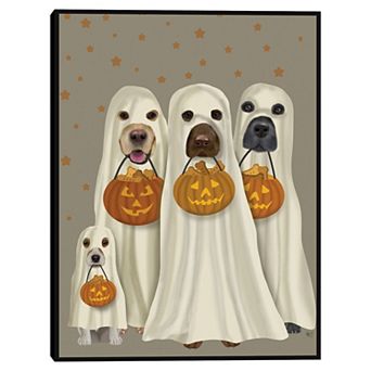 Masterpiece Halloween Trick or Treat Dogs Canvas Wall Art