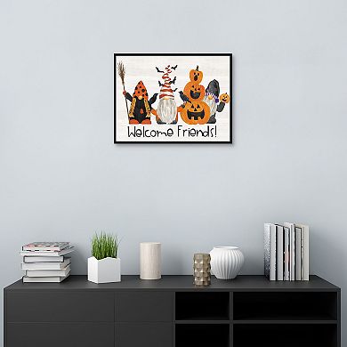 Masterpiece Gnomes of Halloween II Welcome Friends Canvas Wall Art