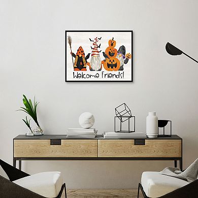 Masterpiece Gnomes of Halloween II Welcome Friends Canvas Wall Art