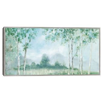 Masterpiece Silver Birch Lake Canvas Wall Art
