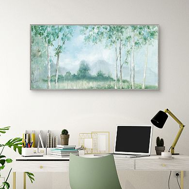 Masterpiece Silver Birch Lake Canvas Wall Art